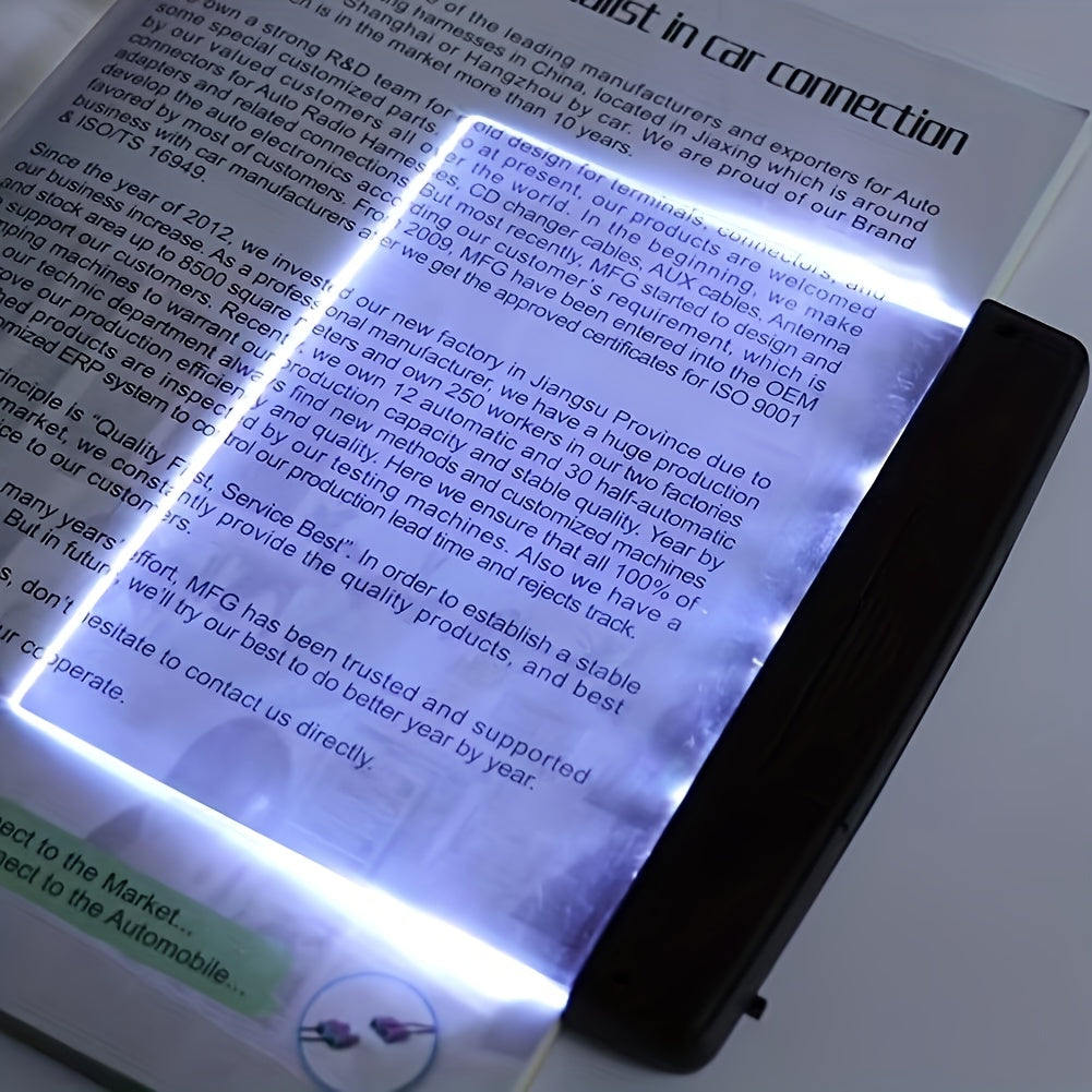 Platte draagbare LED-leeslamp met wit licht