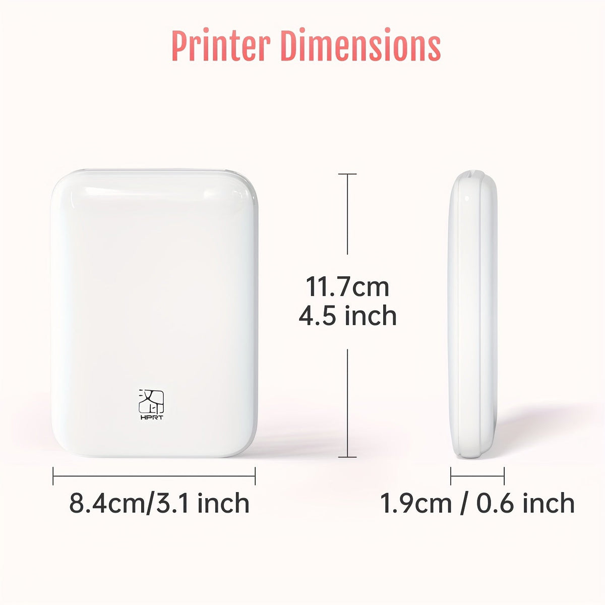 Draagbare draadloze minifotoprinter voor smartphones