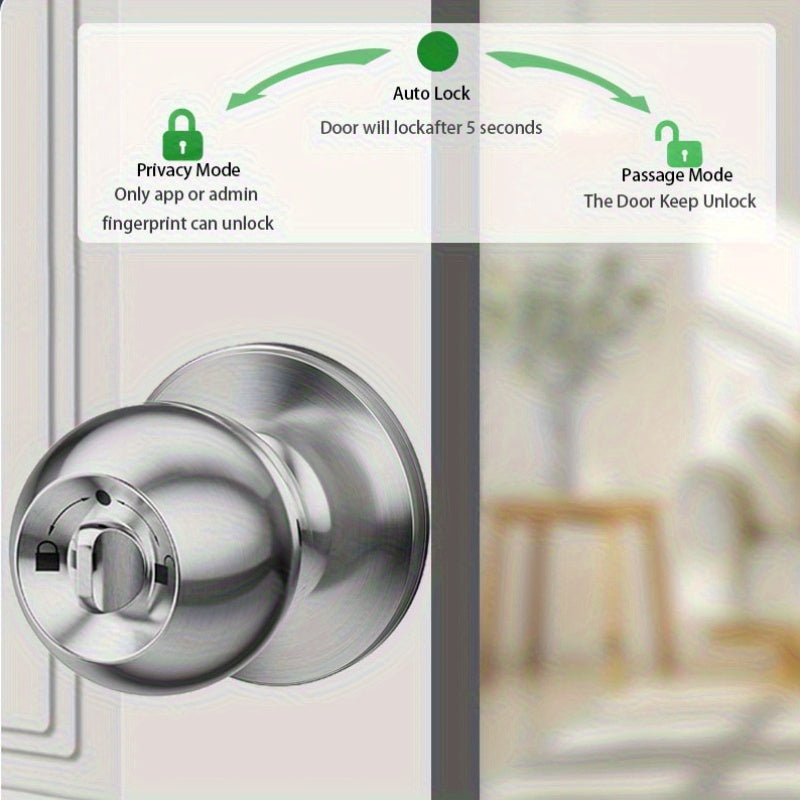 Slim appgestuurd deurslot met back-upsleutel