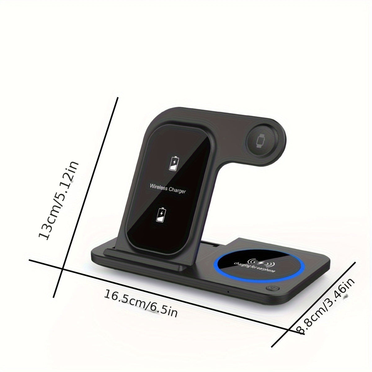 Opvouwbare 3-in-1 magnetische draadloze oplader