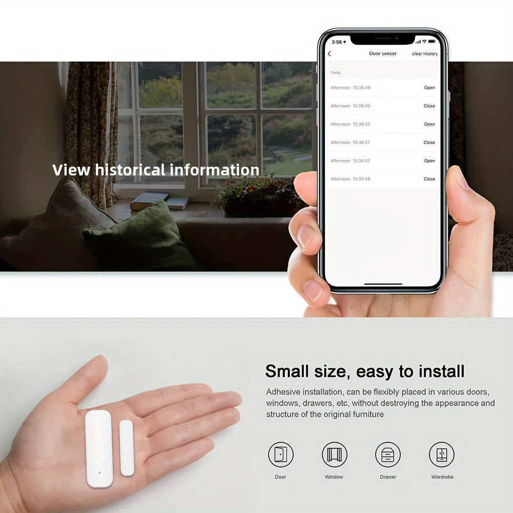 Slimme wifi-deur- en raamsensor met alarmmeldingen