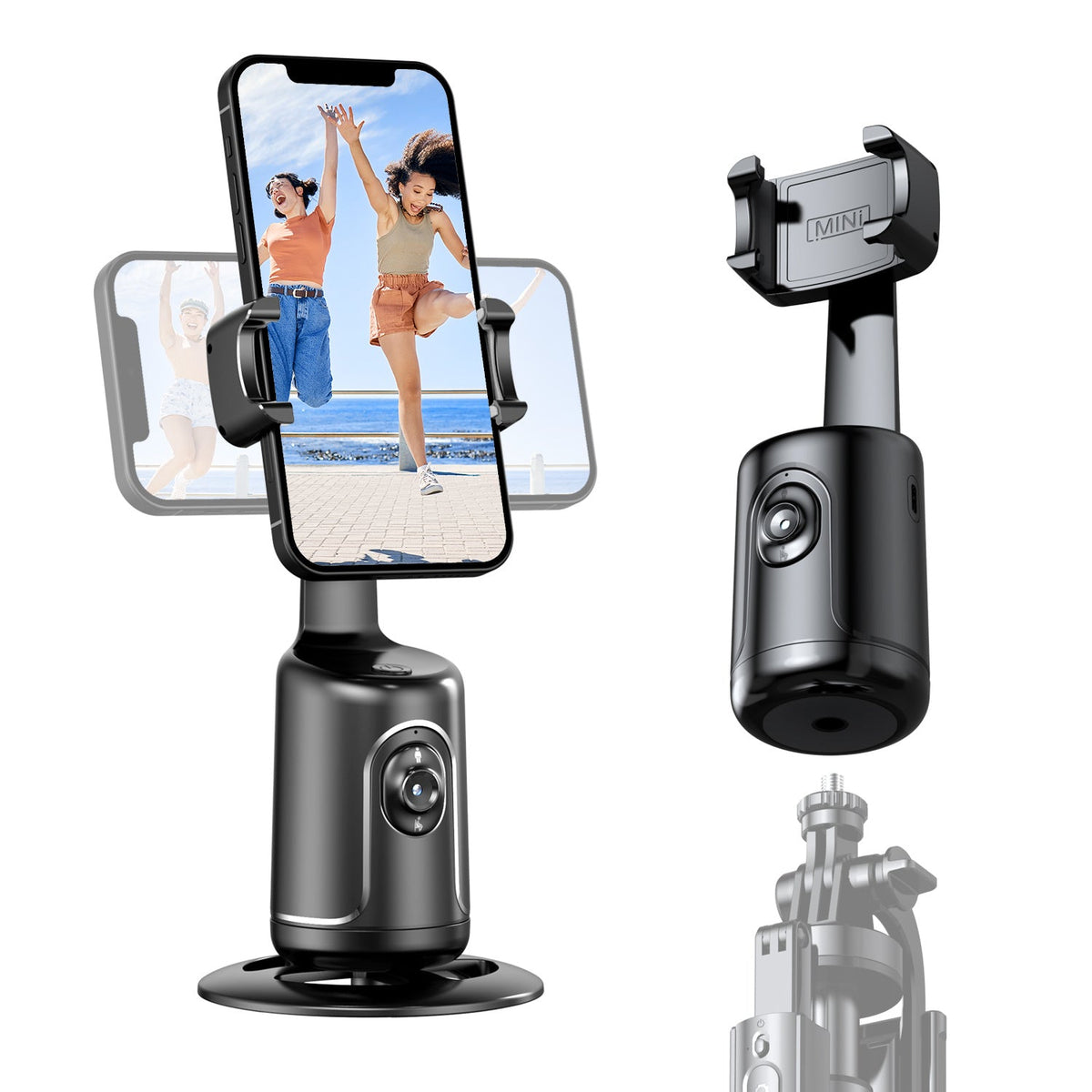 Automatisch volgende telefoonhouder met 360° rotatie