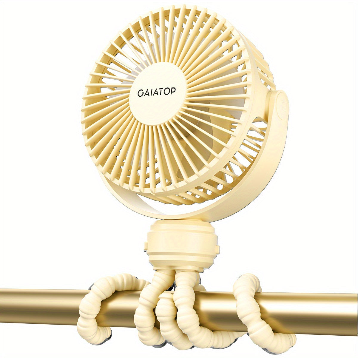 Oplaadbare mini-kinderwagenventilator met flexibele poten