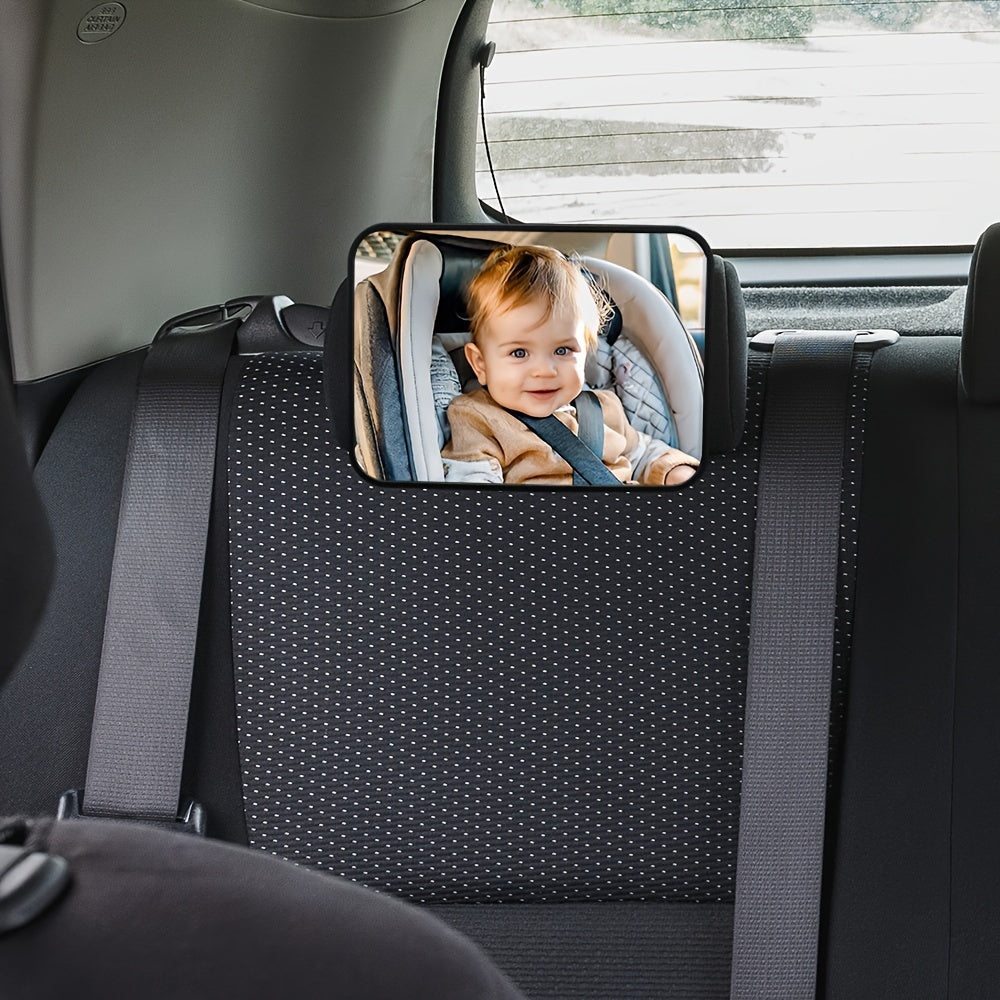 Convexe baby-autospiegel met breed zicht