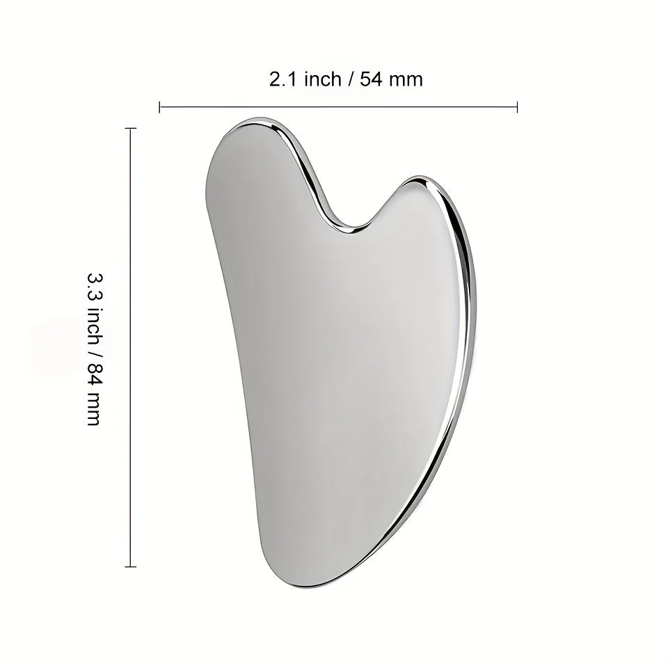 Roestvrijstalen gua sha-tool voor gezicht en lichaam