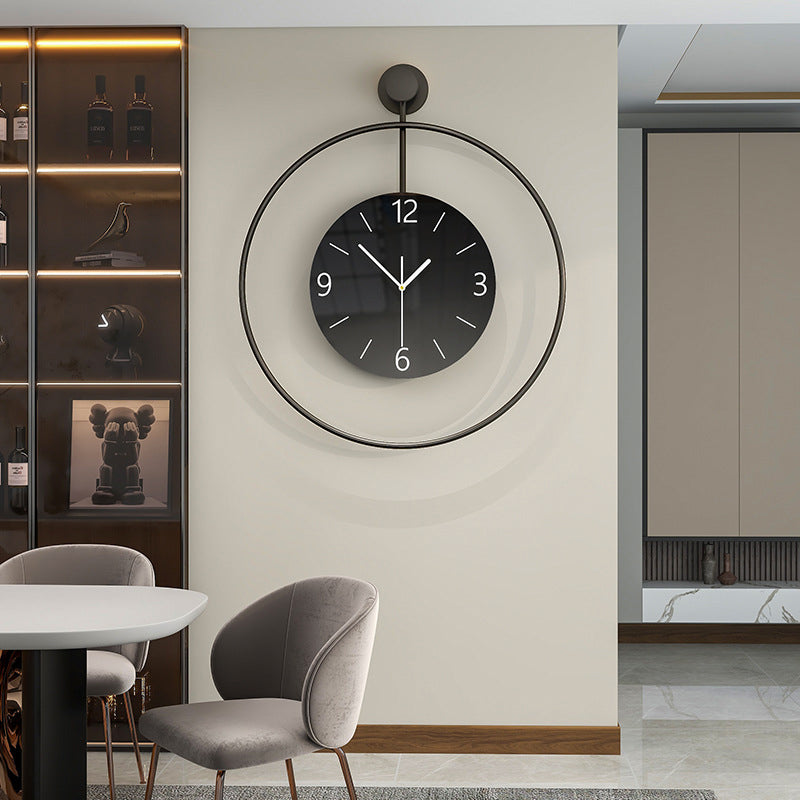Ronde wandklok - Glazen wijzerplaat met stil uurwerk