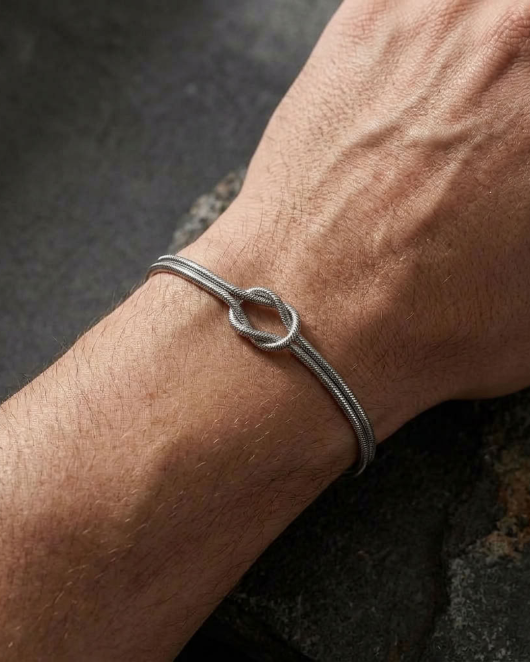 Infinity-knooparmband voor heren
