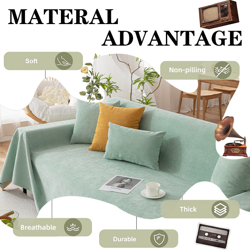 Waterdichte chenille bankplaid - Antislip meubelbeschermer