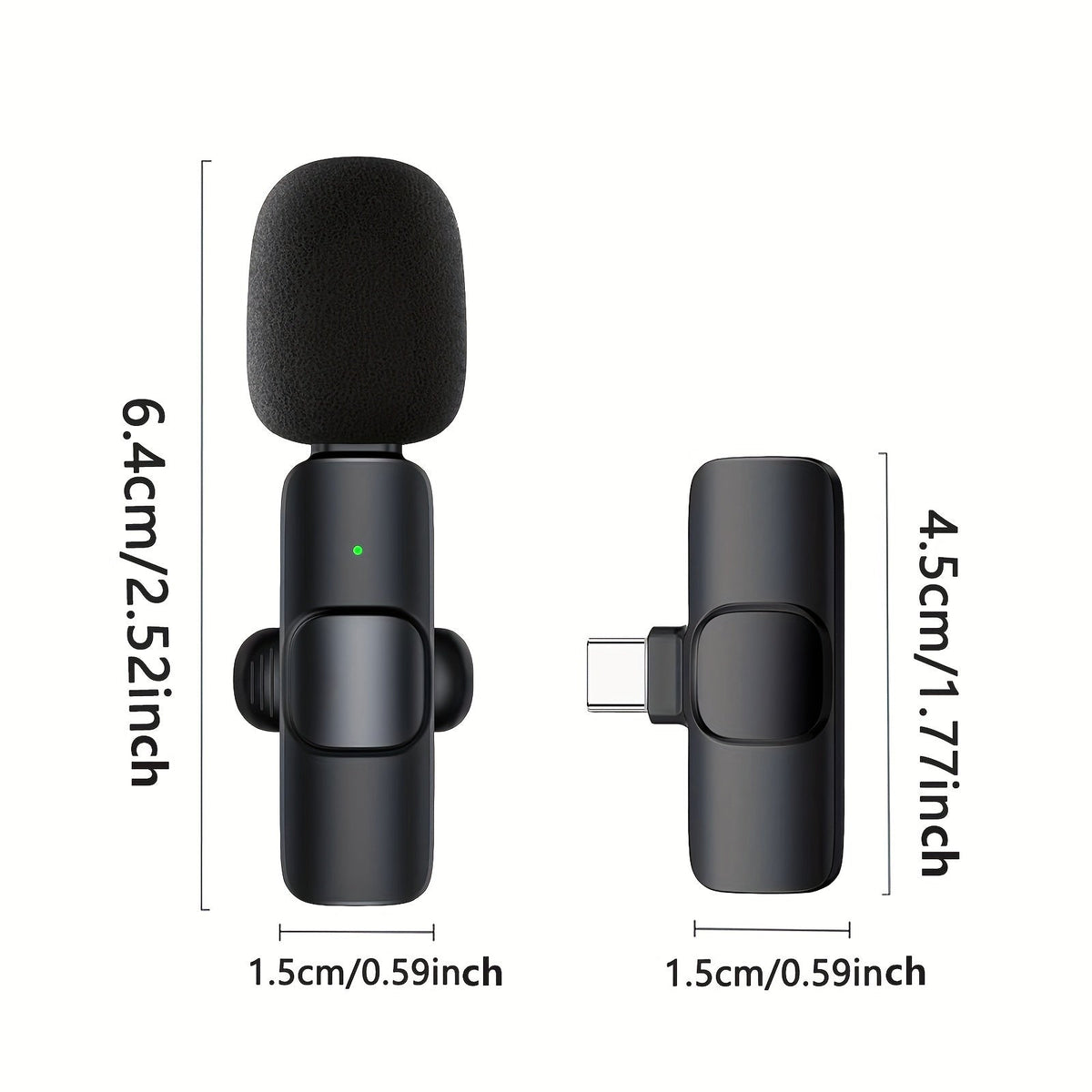 Draadloze lavaliermicrofoon met USB-C-aansluiting