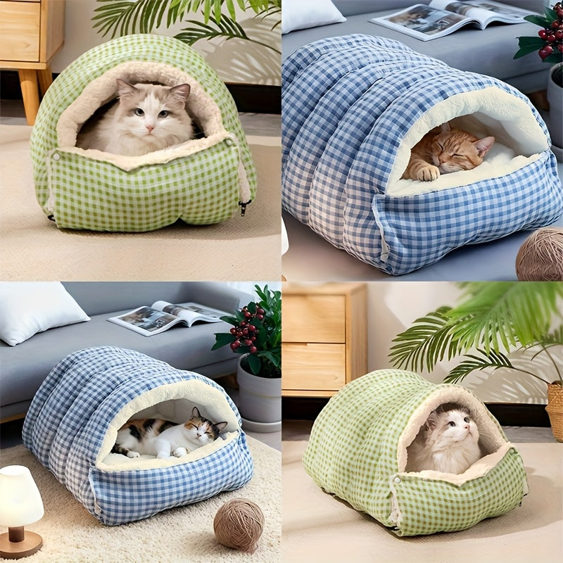 Warme Opvouwbare Kattengrot voor Kleine Katten en Kittens