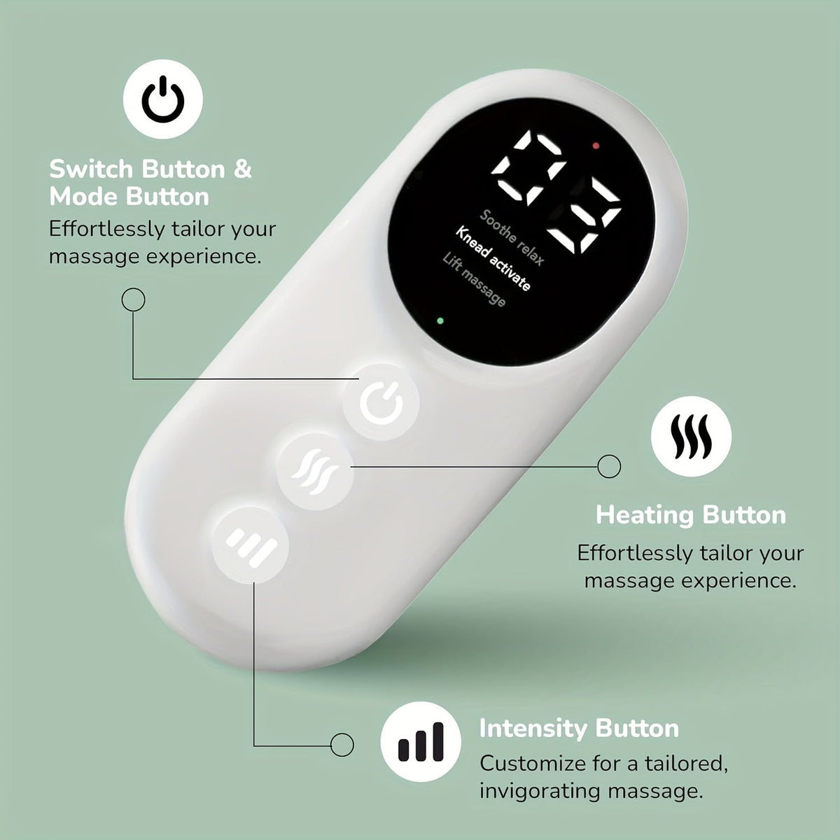 Draadloze Oplaadbare Beenmassager met Warmte