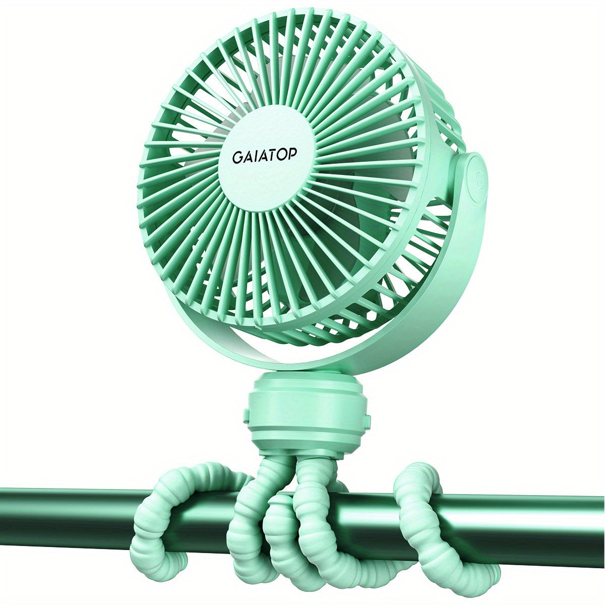 Oplaadbare mini-kinderwagenventilator met flexibele poten