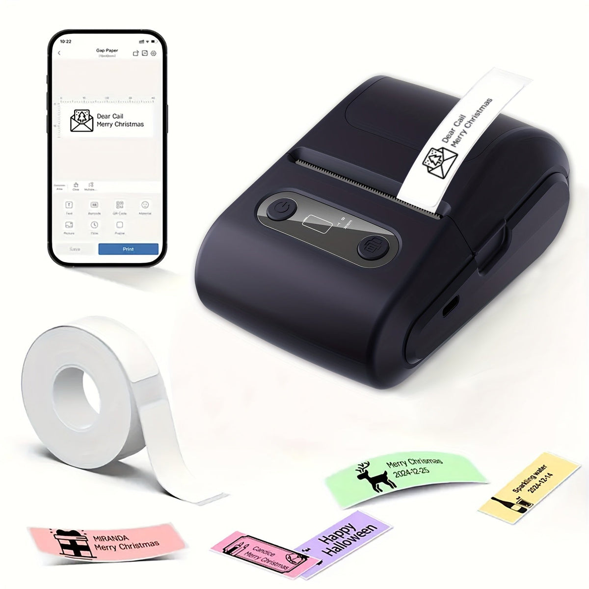 Draadloze mini-labelprinter voor smartphones