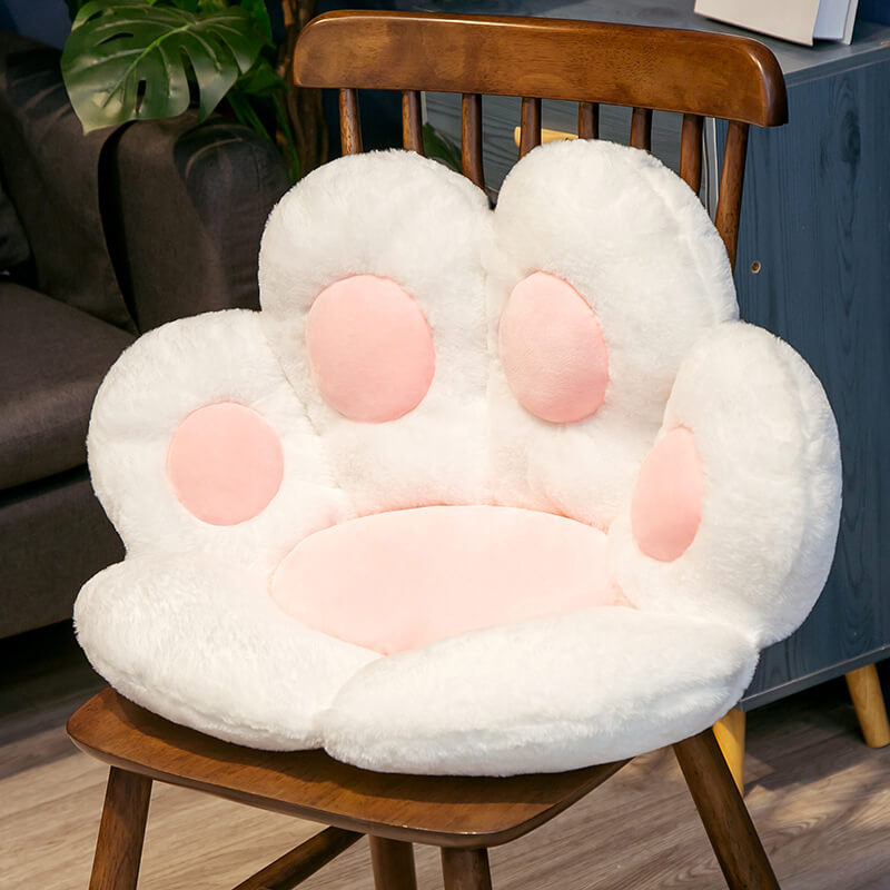 Kattenpoot stoelkussen - Omkeerbaar pluche zitkussen