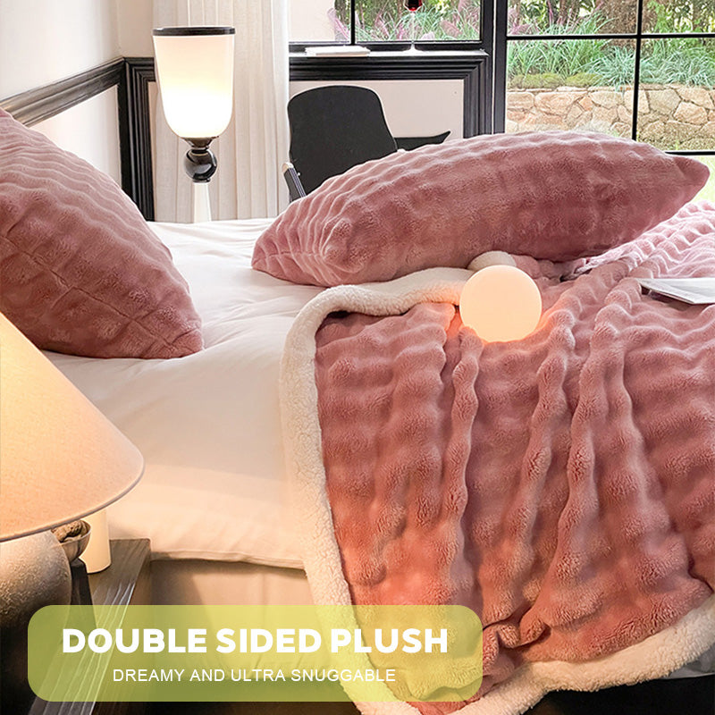 Bubble fleecedeken - Zachte pluche plaid in vier maten