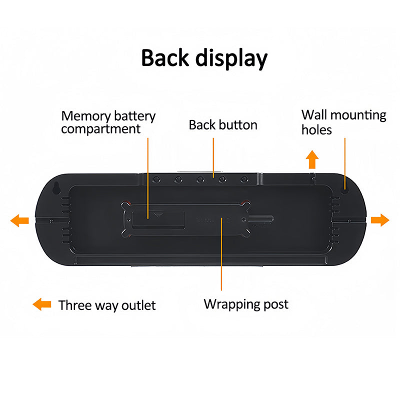 Digitale wandklok - 14 inch LED met afstandsbediening