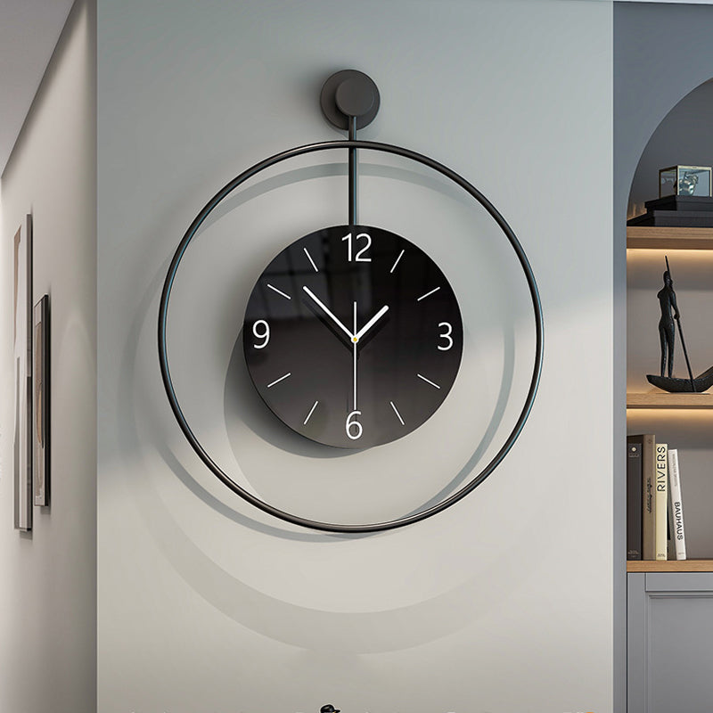 Ronde wandklok - Glazen wijzerplaat met stil uurwerk