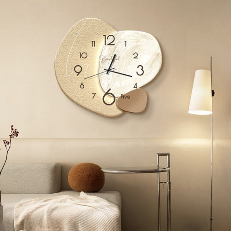 Onregelmatige wandklok - Scandinavisch geometrisch ontwerp