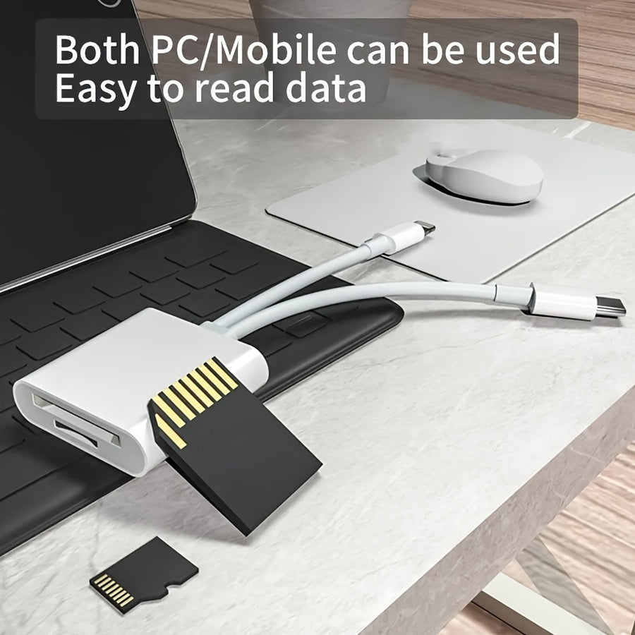 USB-C-geheugenkaartlezer met SD- en microSD-sleuf