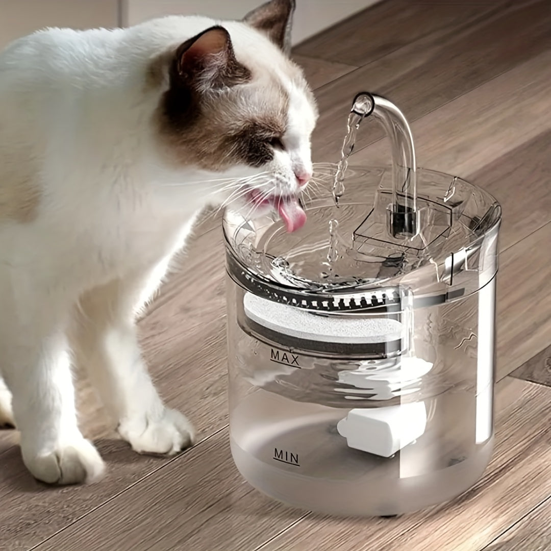 Transparante Drinkfontein met Kraanuitloop en USB-Voeding