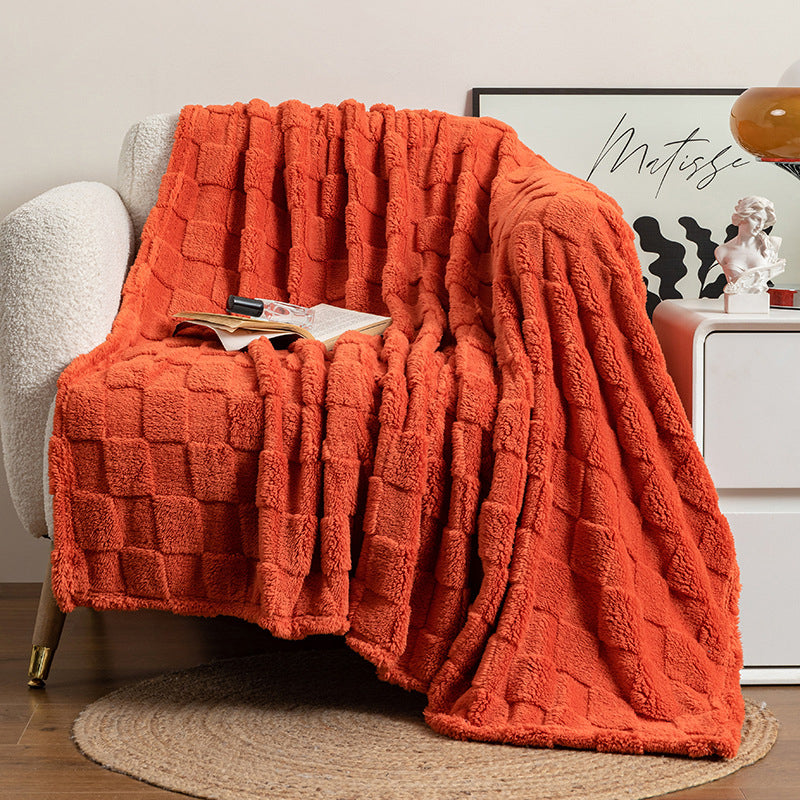 Zachte polyester plaid - Pluche structuur in vijf maten