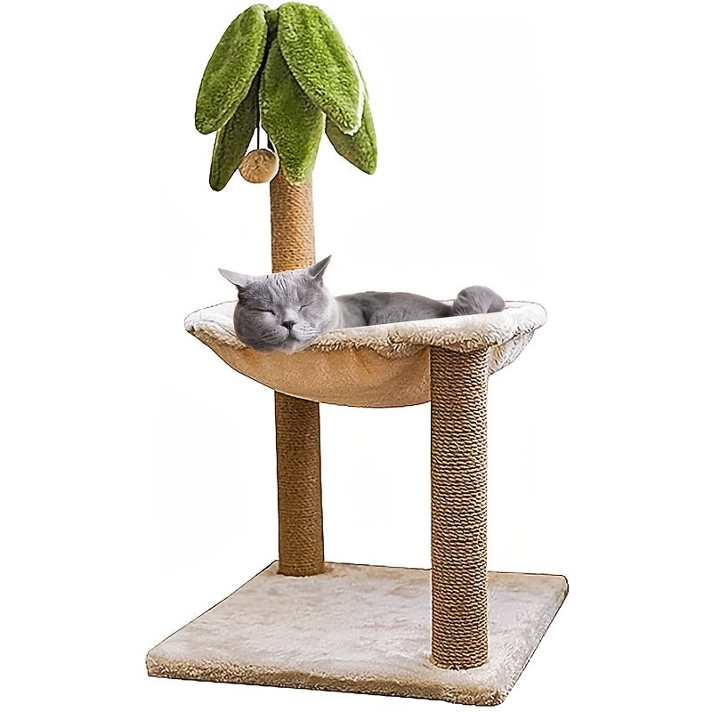 Kokospalm Kattenboom met Cactushuis, Hangmat en Krabplank