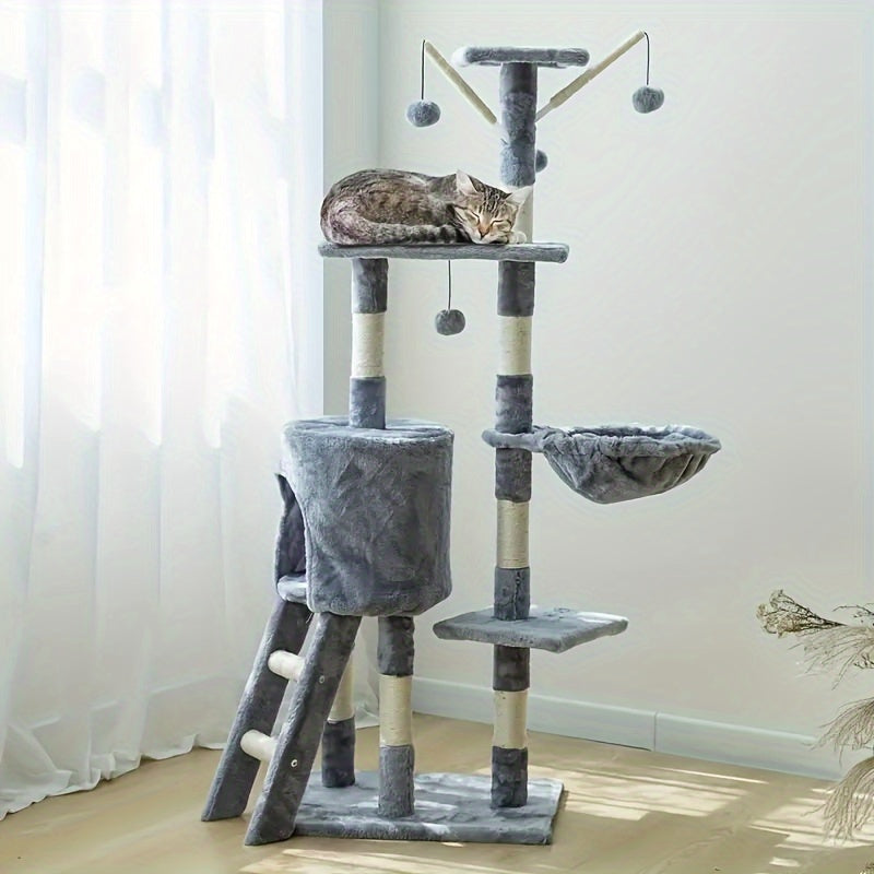 Multilevel Kattentoren met Krabpaal en Rustplatforms