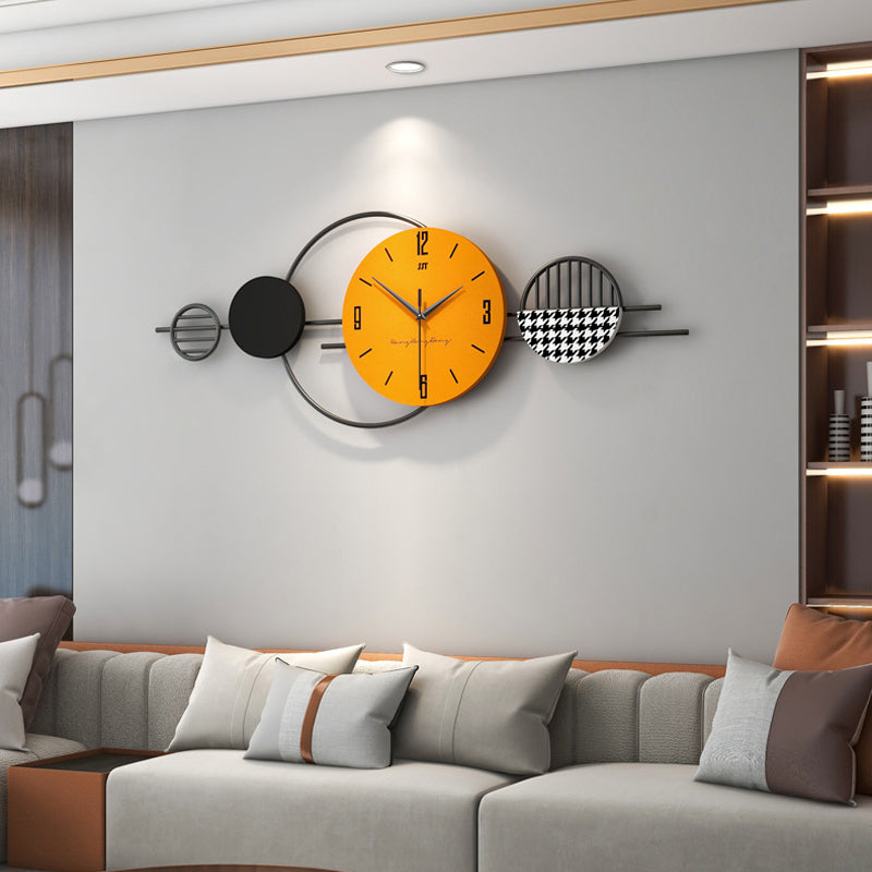 Moderne metalen wandklok - Geometrisch stil uurwerk