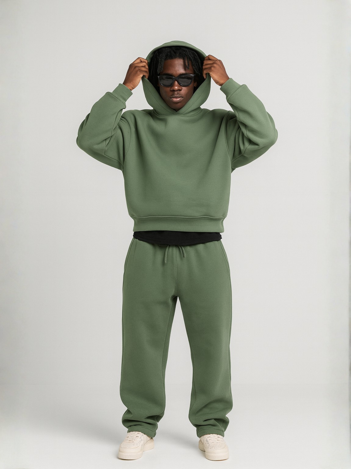 Oversized hoodie- en joggerset voor heren