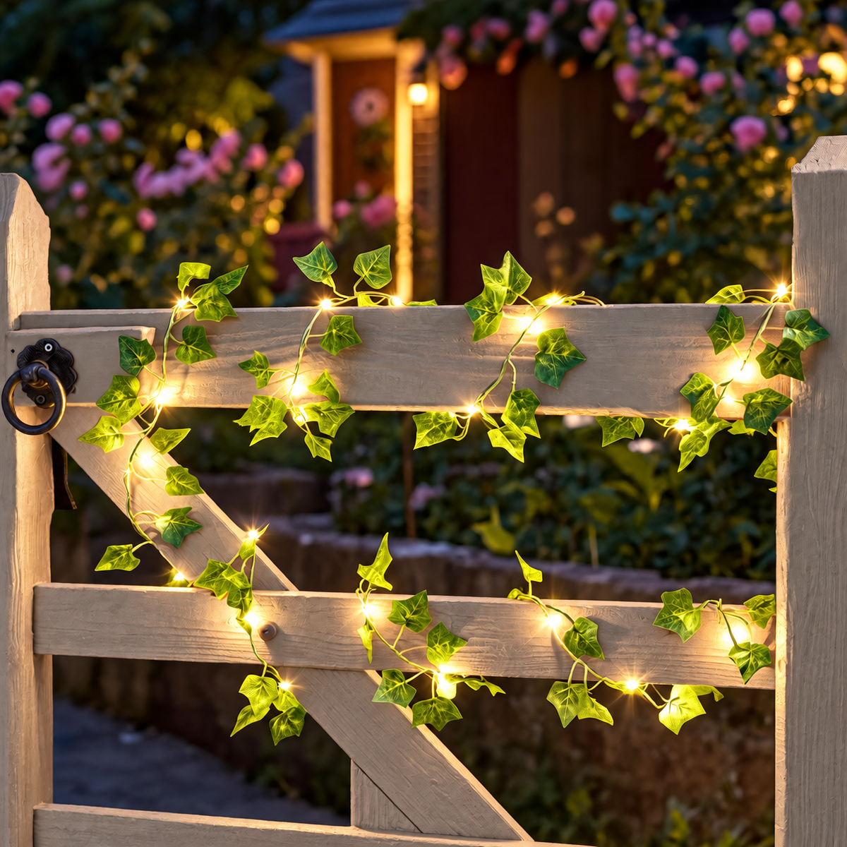Klimop LED lichtslinger - Warm wit op batterijen
