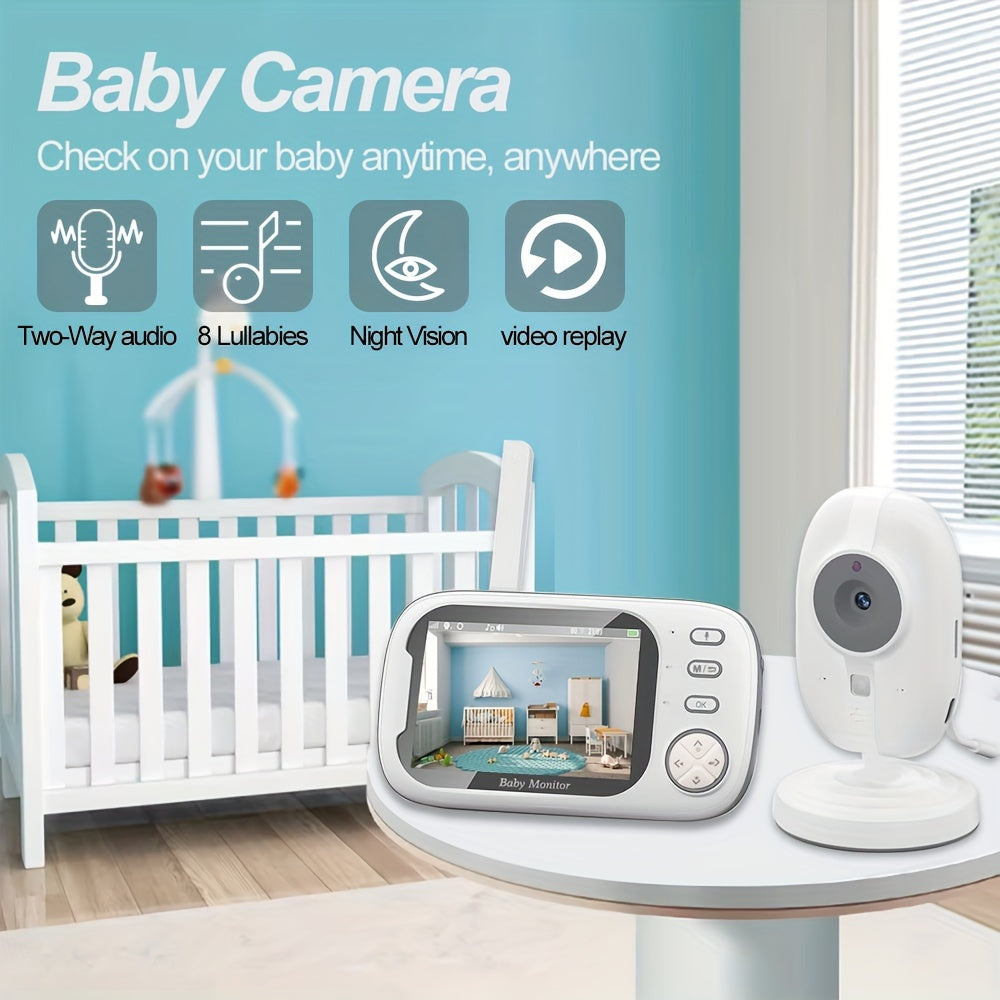 HD-videobabyfoon met infraroodnachtzicht en tweerichtingsaudio