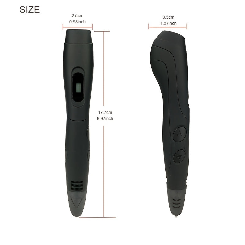 3D-pen set met 6 snelheden en 12 kleuren PLA