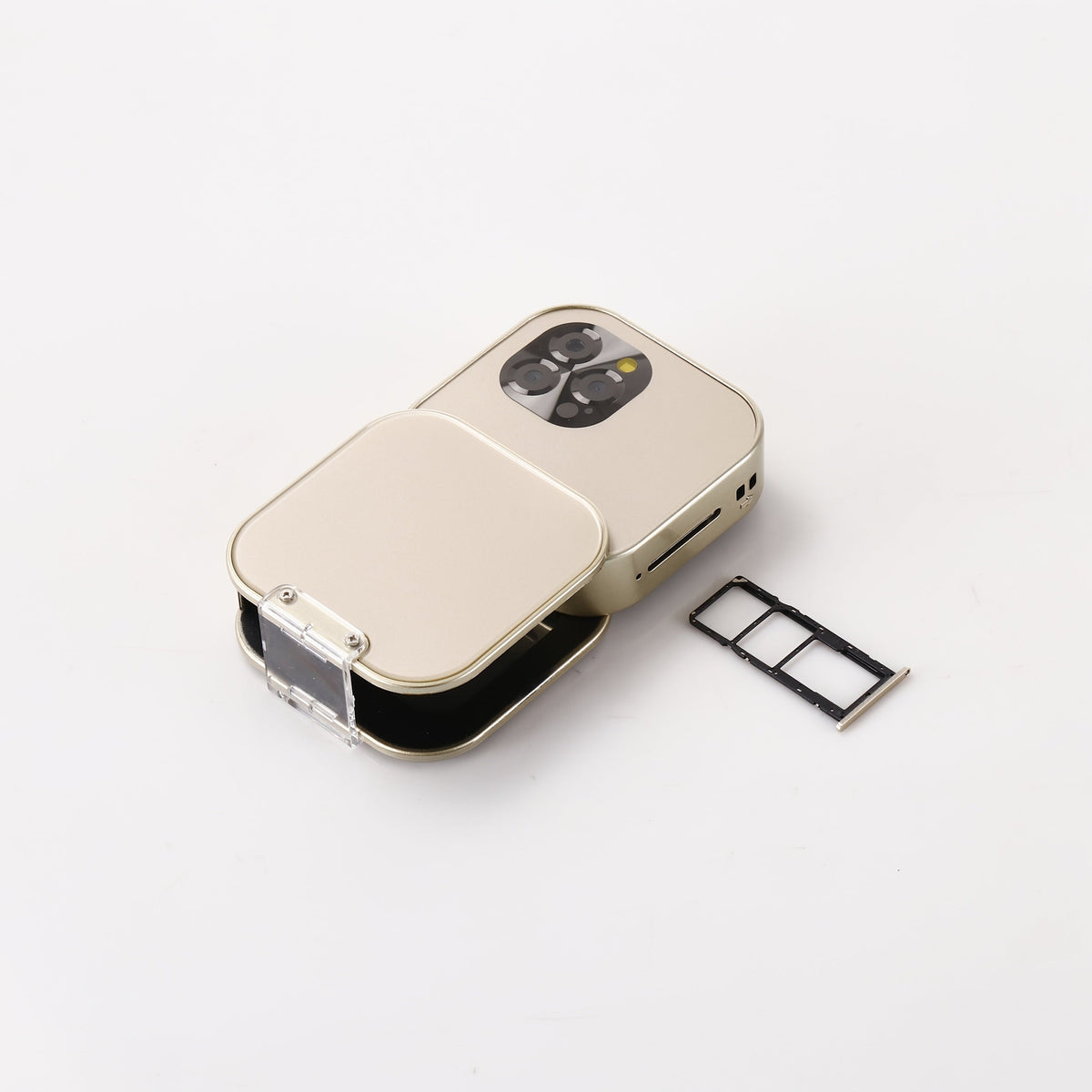 Compacte 2G-schuiftelefoon met dual-sim en touchscreen