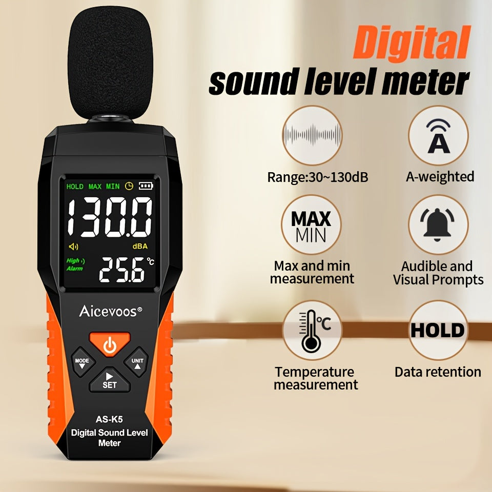 Draagbare digitale geluidsmeter – 30 tot 130 dB