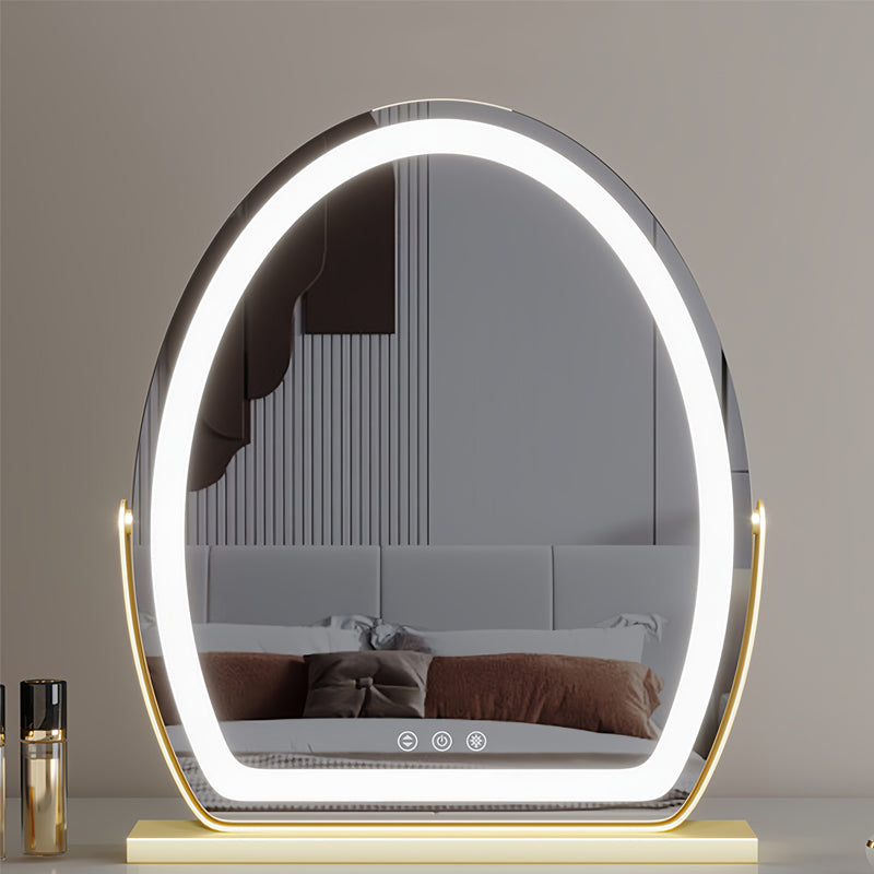 Ovale LED make-upspiegel - 3 lichtstanden met touchdimmer