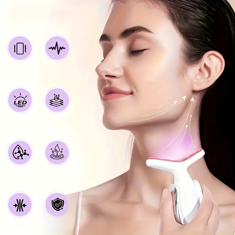 Gezichts- en nekmassager met 7 lichtstanden en display