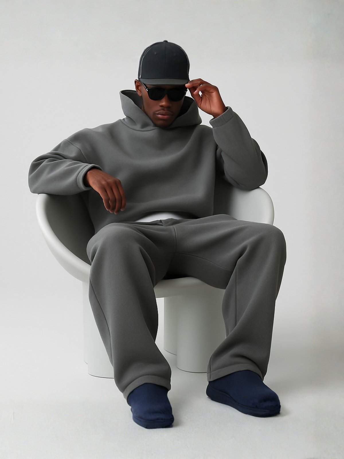 Oversized hoodie- en joggerset voor heren