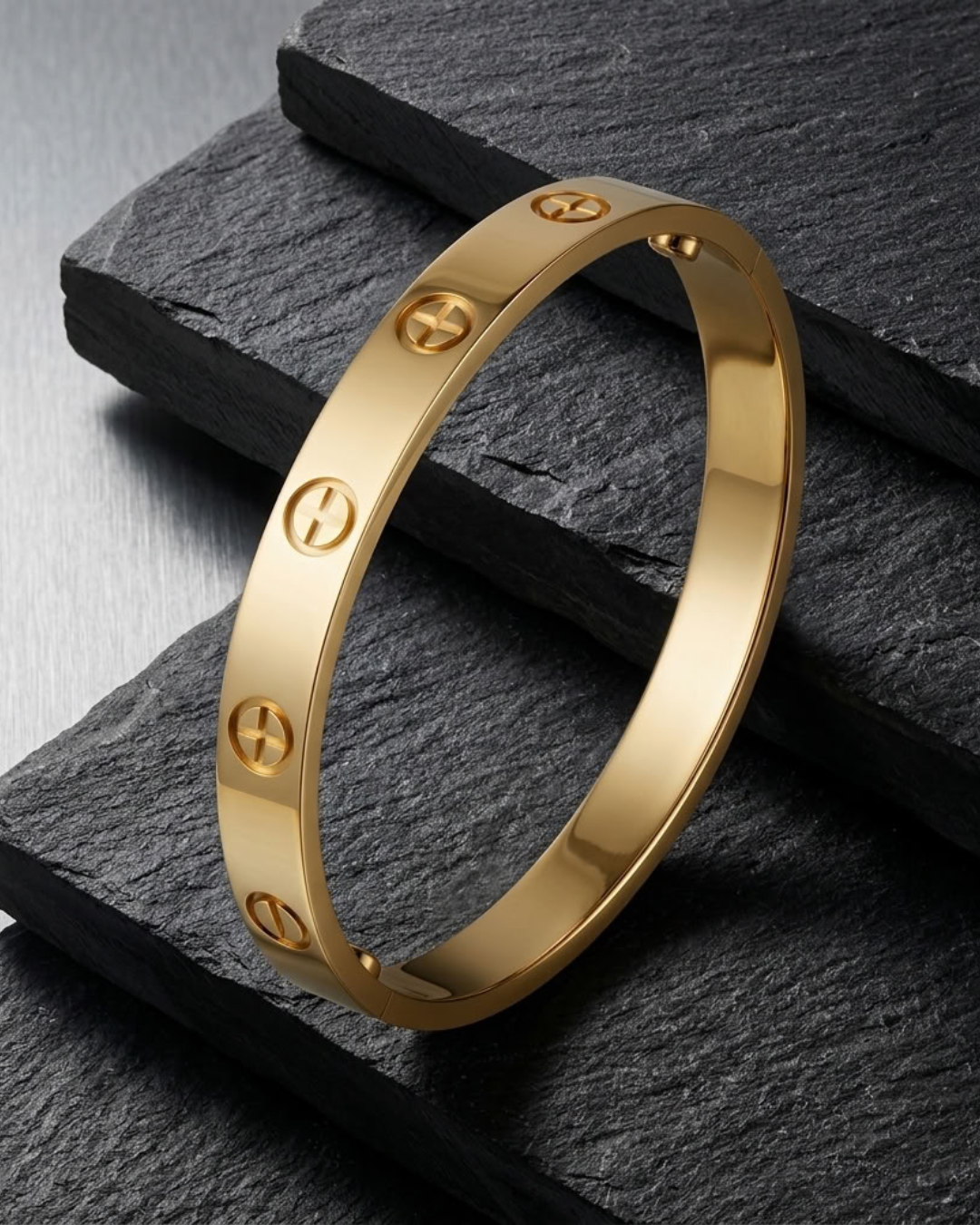Klassieke open bangle-armband voor heren