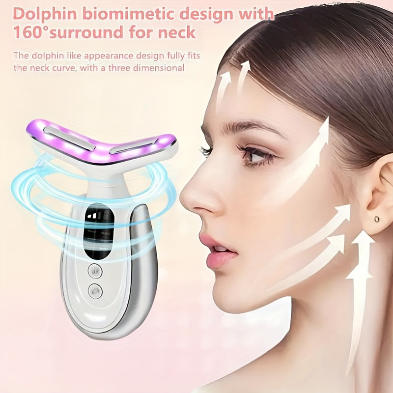 Gezichts- en nekmassager met 7 lichtstanden en display