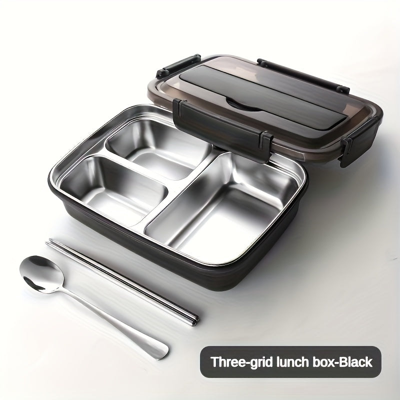 Roestvrijstalen lunchbox met 3 compartimenten