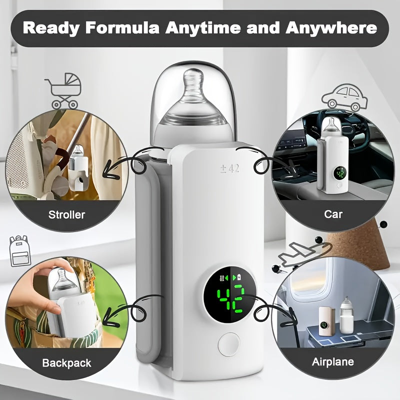 Draagbare waterloze flessenwarmer met USB-voeding
