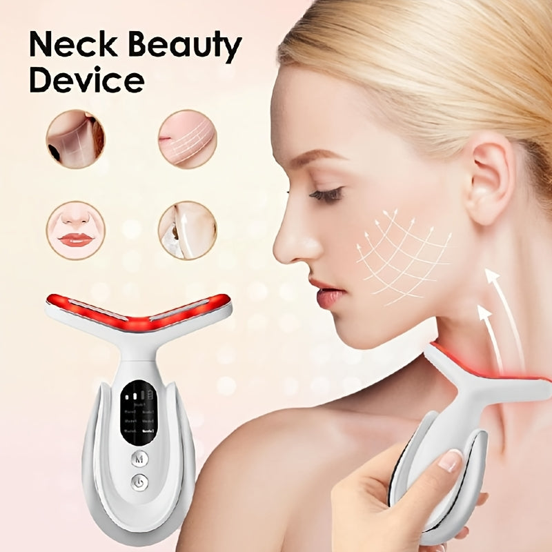 Gezichts- en nekmassager met 7 lichtstanden en display