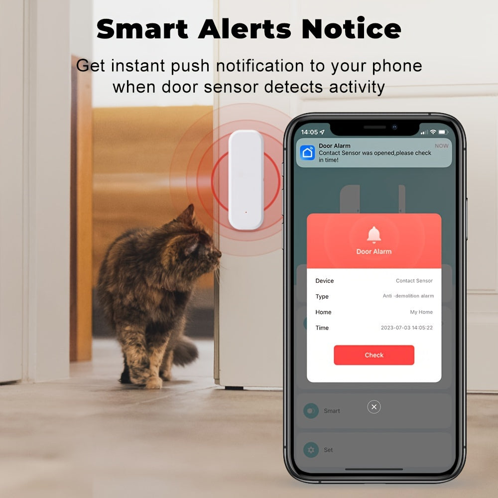 Slimme wifi-deur- en raamsensor met alarmmeldingen