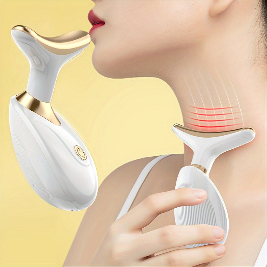 Draagbare gezichts- en nekmassager op batterijen