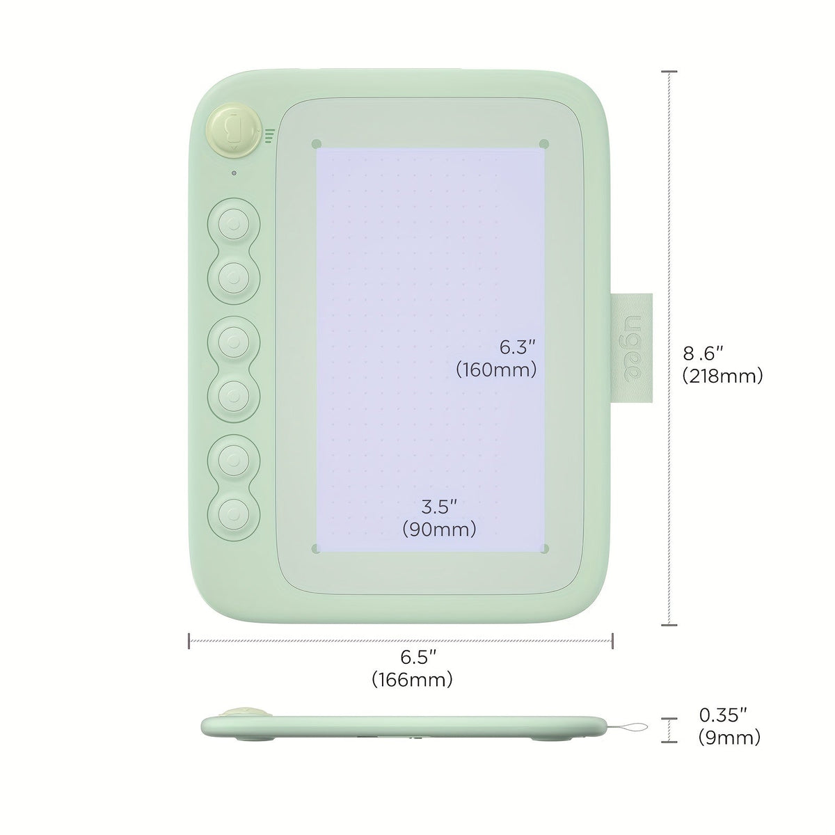 Compact grafisch tekentablet met batterijloze stylus