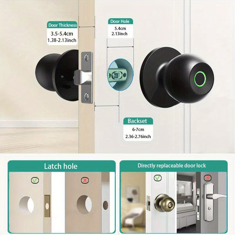 Slim appgestuurd deurslot met back-upsleutel