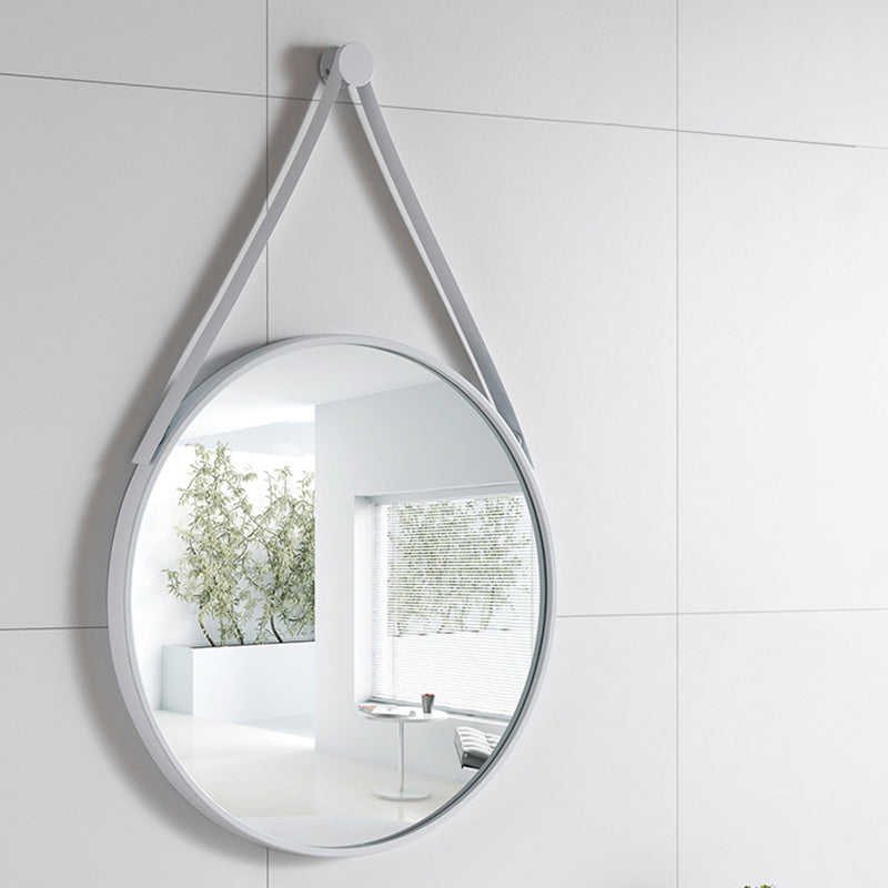 Ronde hangspiegel - Metalen frame met ophangriem 40-70 cm
