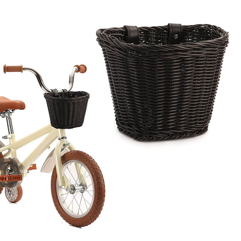 Kinderfietsmand van Kunstriet met Verstelbare Stuurriemen
