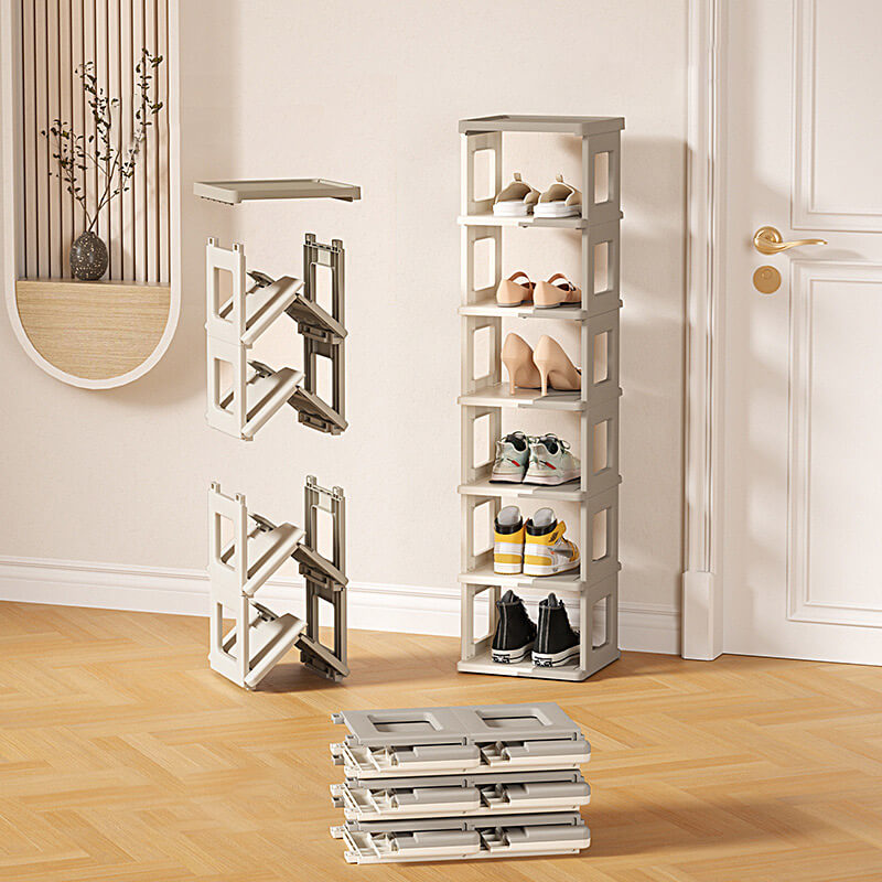 Smal opvouwbaar schoenenrek - 3, 5 of 7 niveaus
