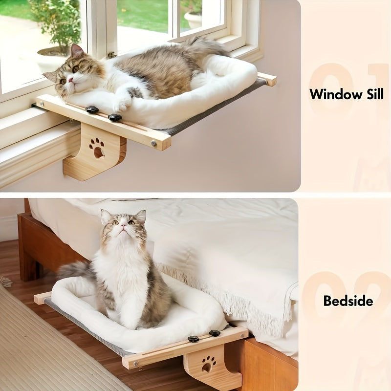 Hangend Kattenbed van Rotan met Zachte Pluche Voering
